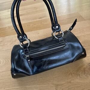 Liz Claiborne - Faux Leather Shoulder Bag in Black